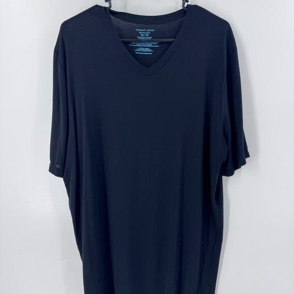 Tommy John Second Skin Charcoal/Black V-Neck Tee - Picture 2 of 5